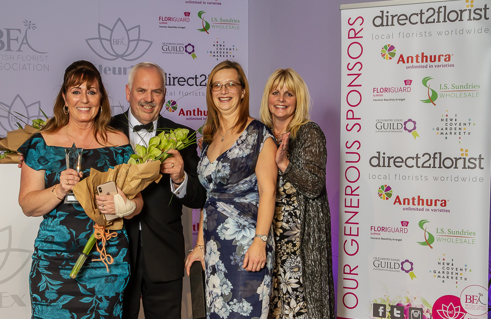 Floristry Training Provider of the Year, Writtle University college, BFA industry awards, FleurEx 2019 