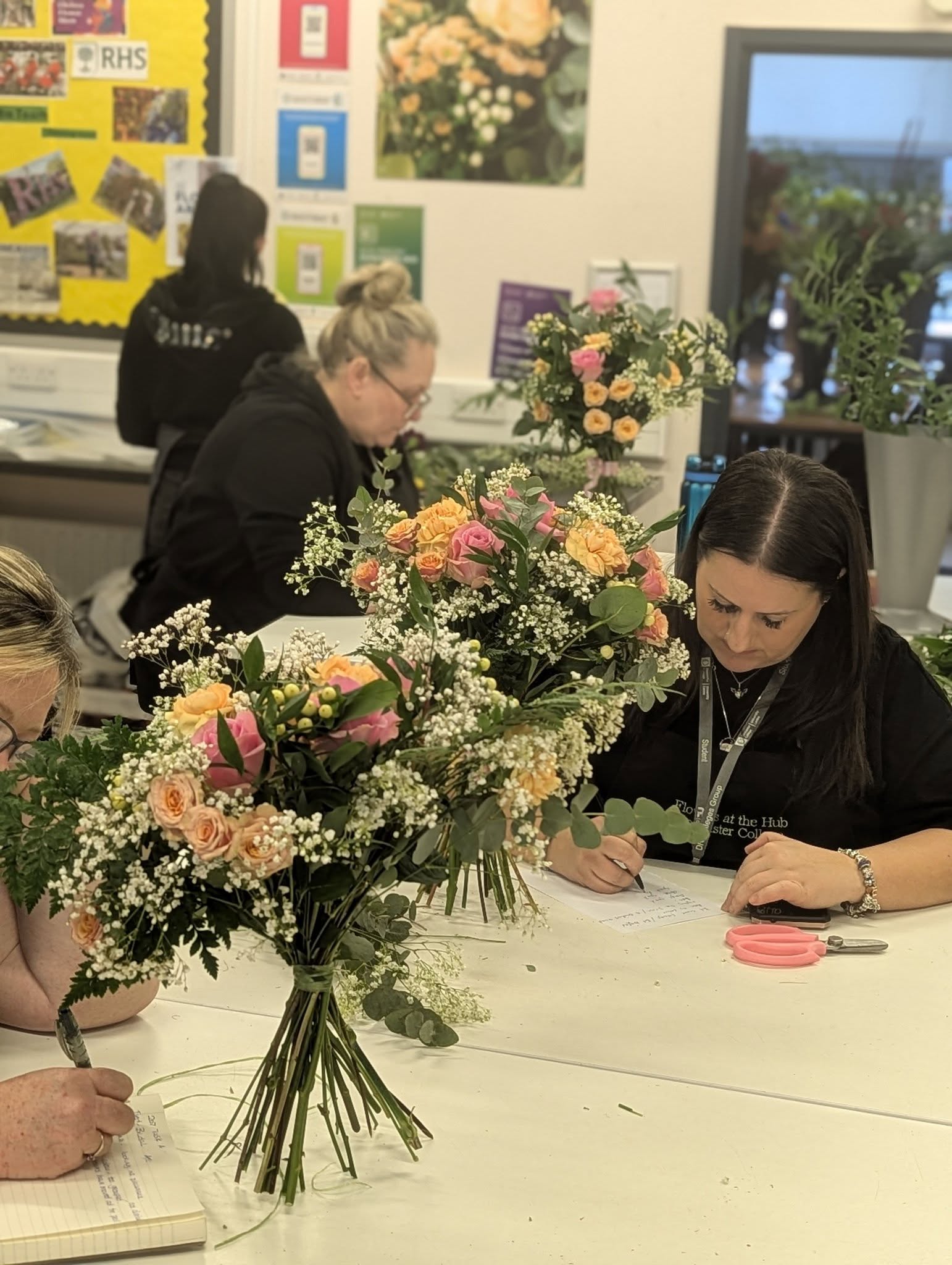 Floristry students at work